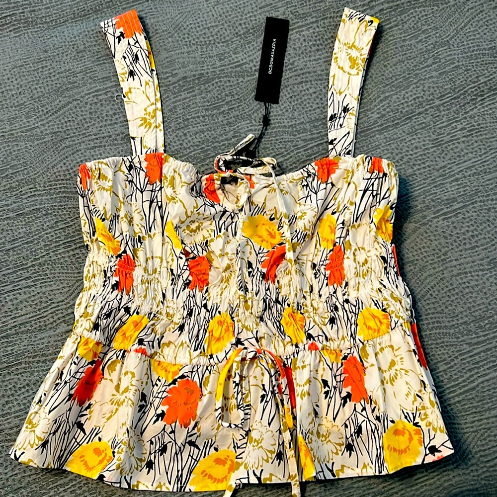 BCBG shirred tank NWT